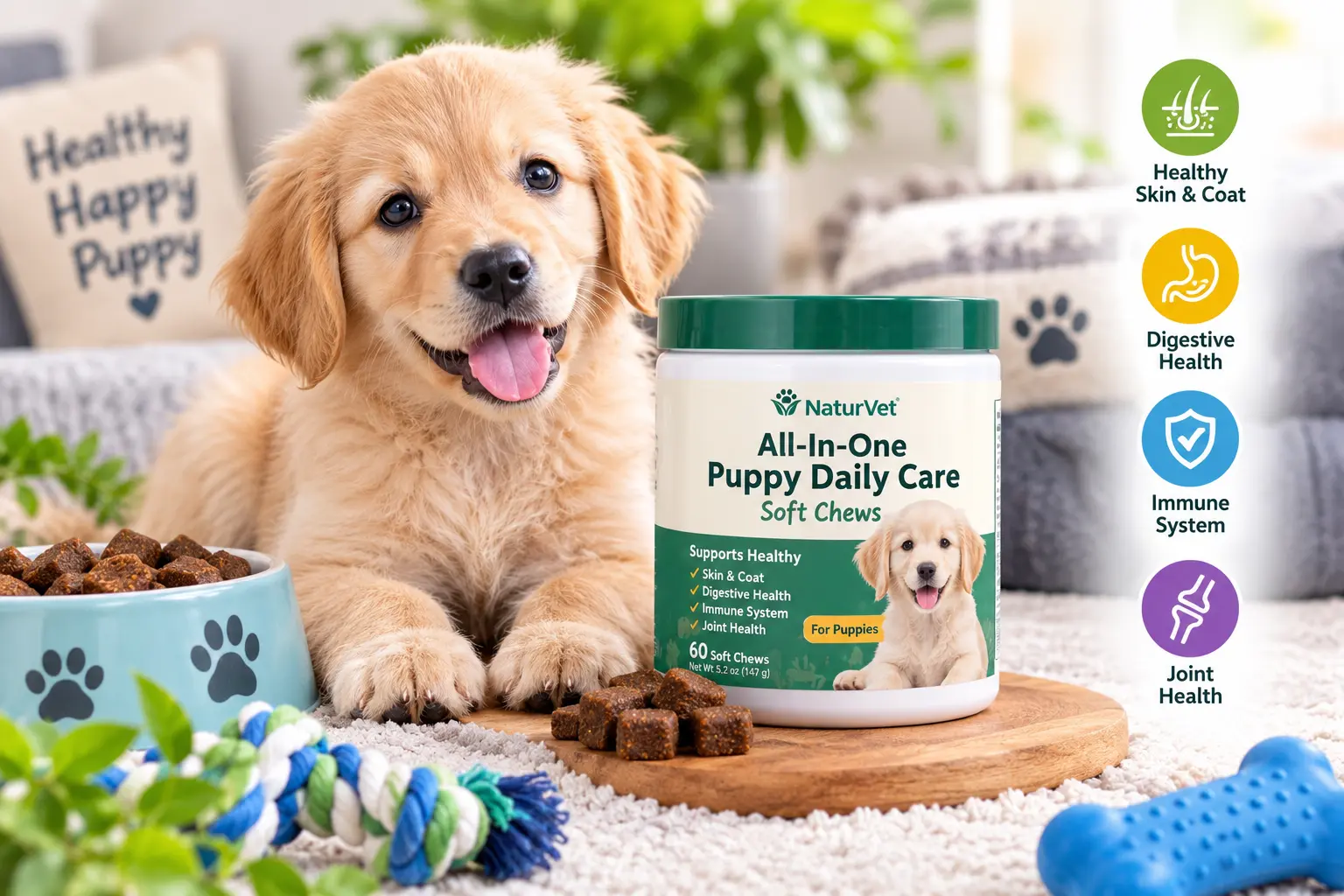 NaturVet All-In-One Puppy Daily Care Soft Chews