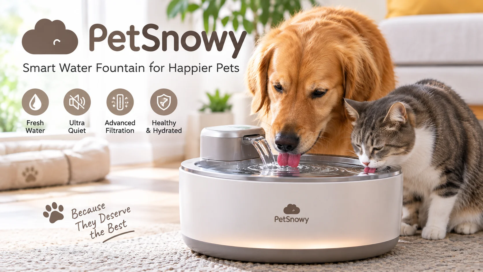 petsnowy water fountain